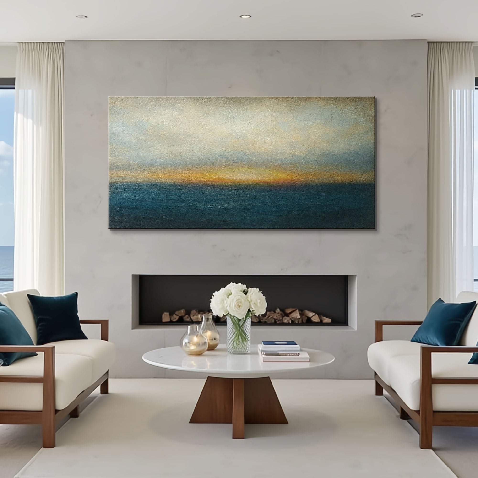 Waterscape Abstract Wall Art V - Tailored Canvases - Flyclothing LLC