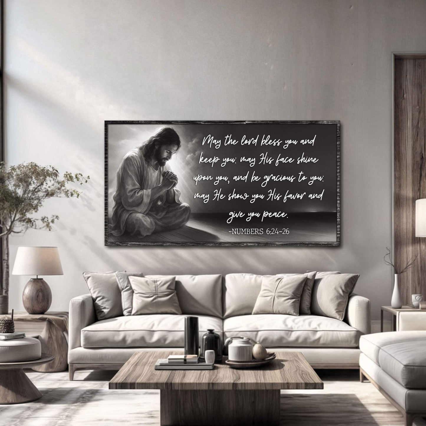 Numbers 6:24-26 - May The Lord Bless You Faith Sign II - Tailored Canvases - Flyclothing LLC