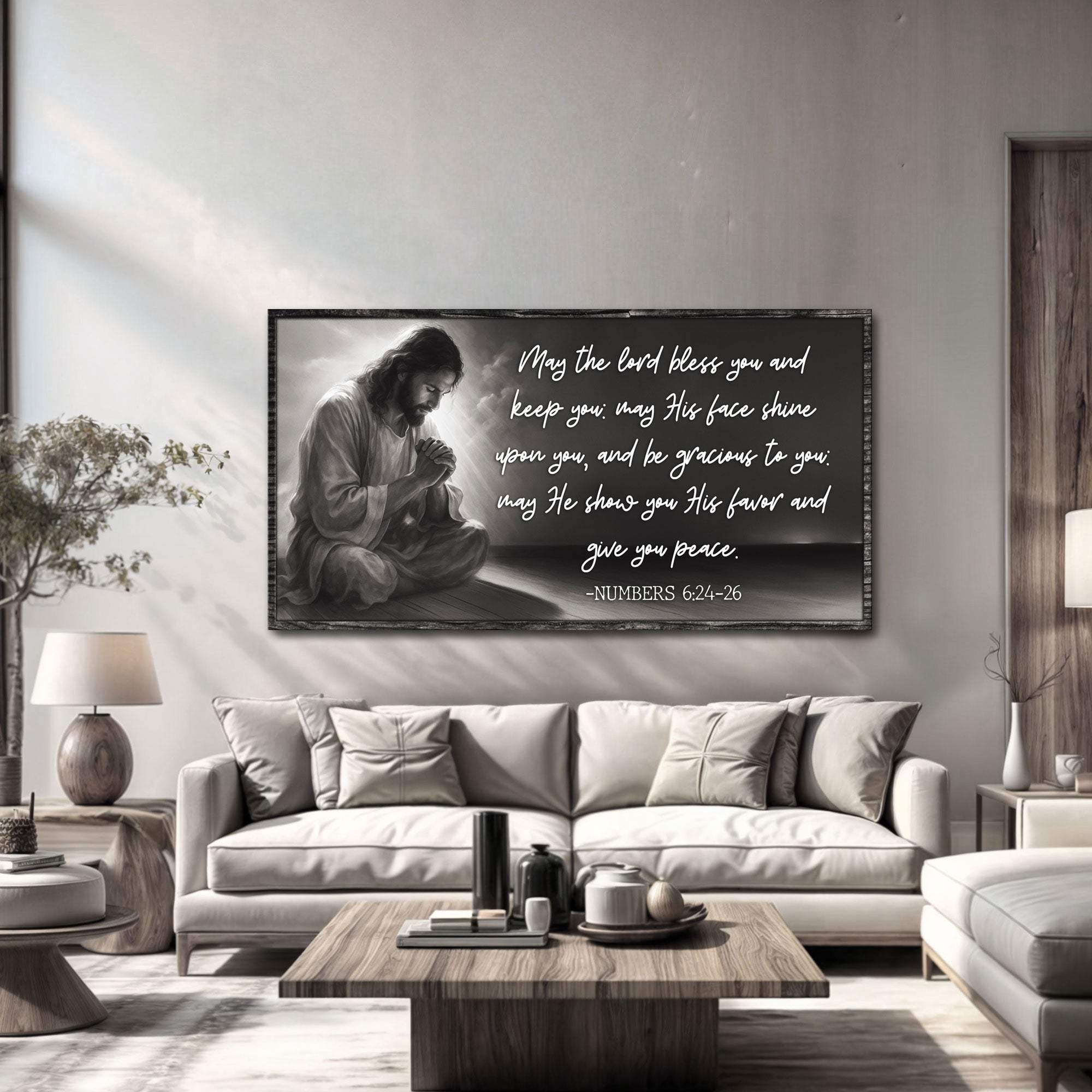 Numbers 6:24-26 - May The Lord Bless You Faith Sign II - Tailored Canvases - Flyclothing LLC