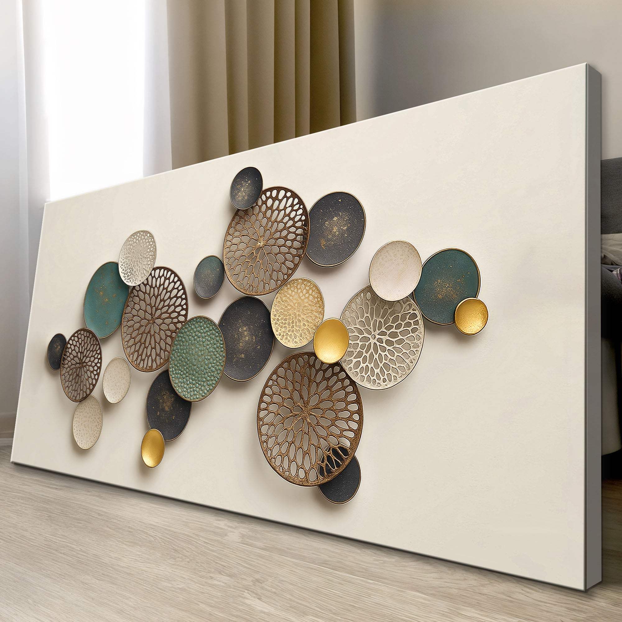 Lotus Leaf Abstract Wall Art II - Tailored Canvases - Flyclothing LLC