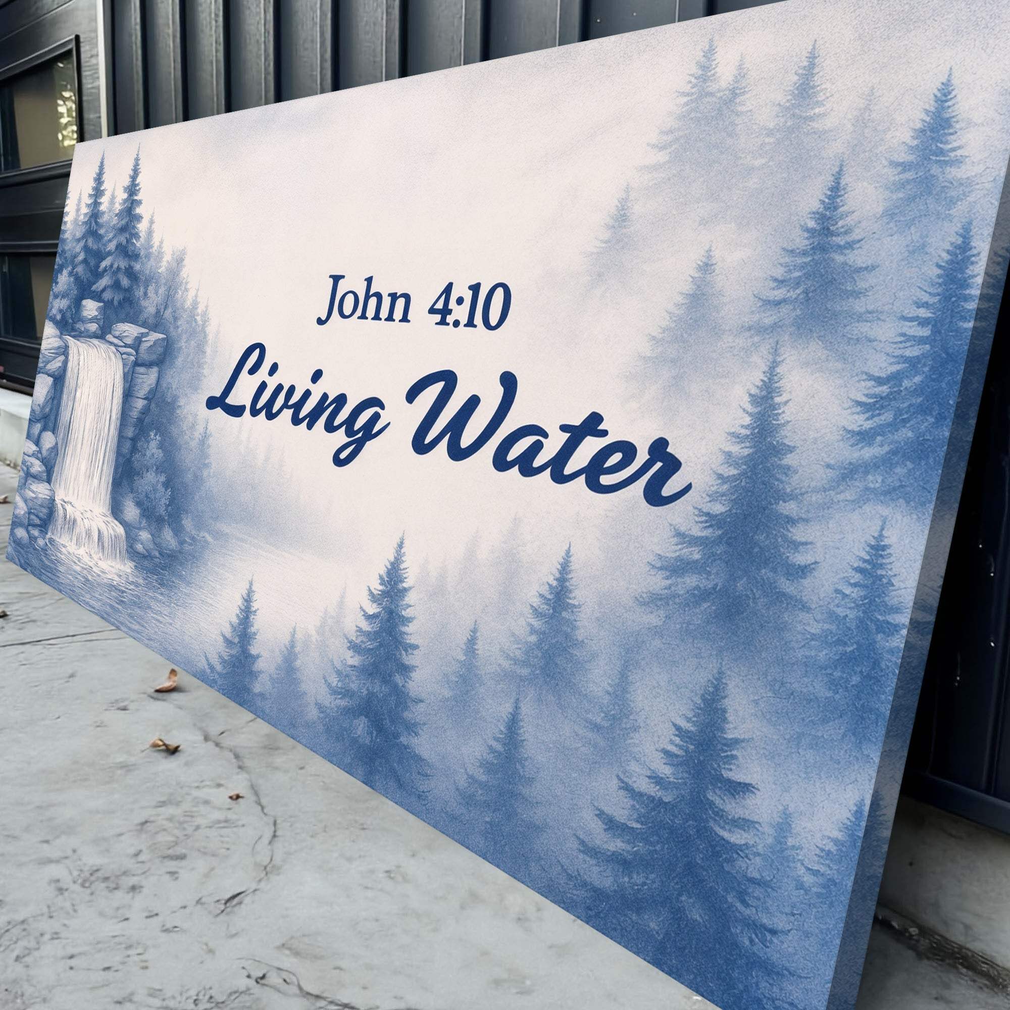 Living Water - John 4:10 Faith Sign - Tailored Canvases - Flyclothing LLC