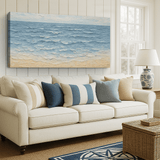 Serene Ocean Wave Coastal Wall Art VI - Tailored Canvases - Flyclothing LLC