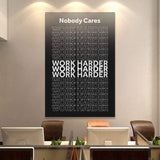 Work Harder Motivational Wall Sign - Tailored Canvases - Flyclothing LLC