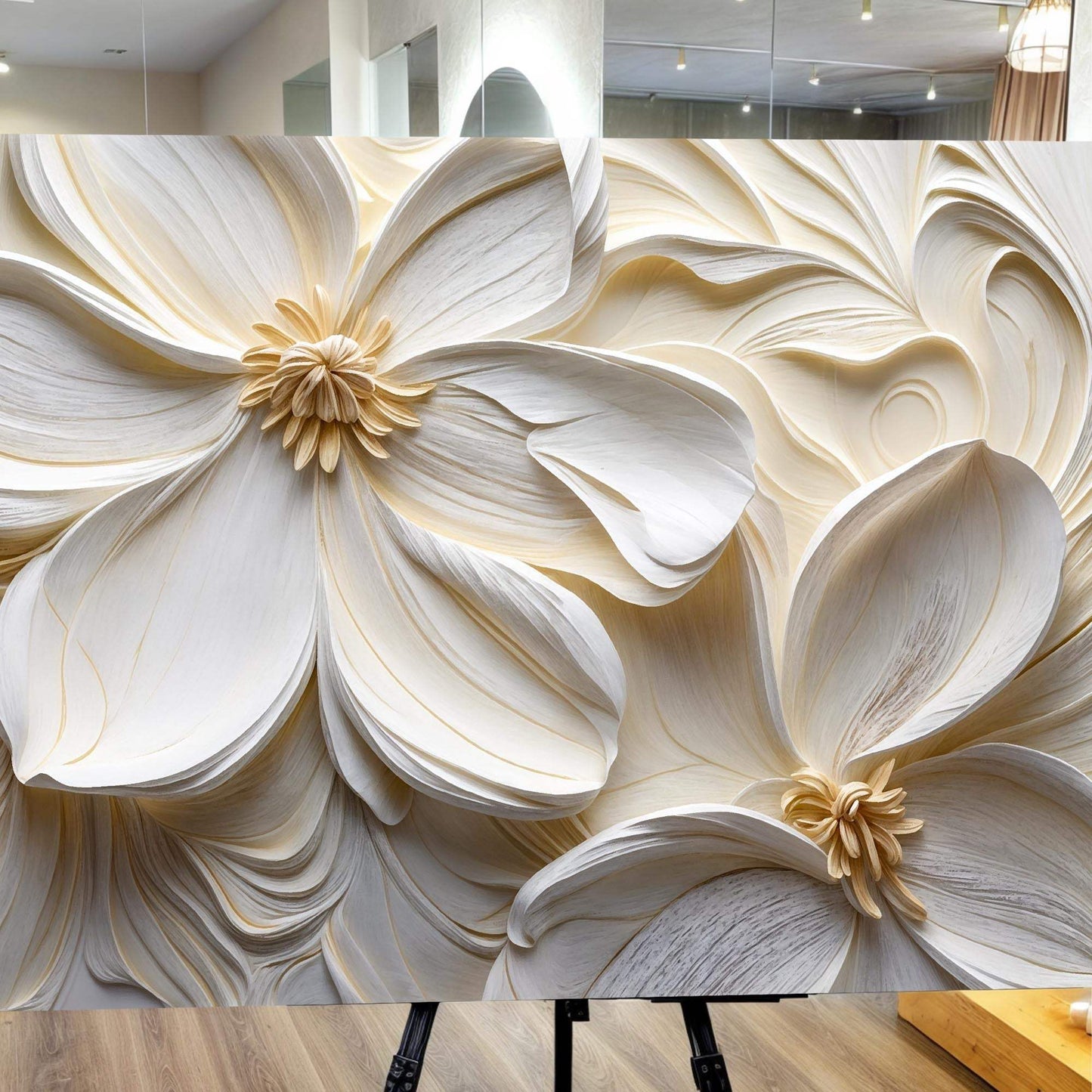 3D Minimalist Flower Wall Art II - Tailored Canvases - Flyclothing LLC
