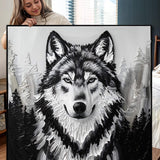 3D Wolf Wall Art IV - Tailored Canvases - Flyclothing LLC