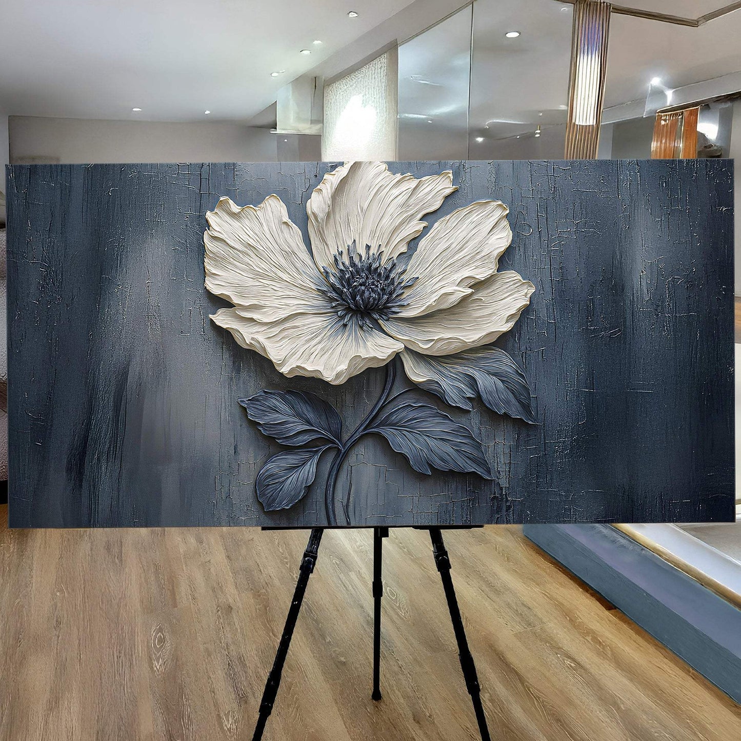 Floral Clay Relief Wall Art - Tailored Canvases - Flyclothing LLC