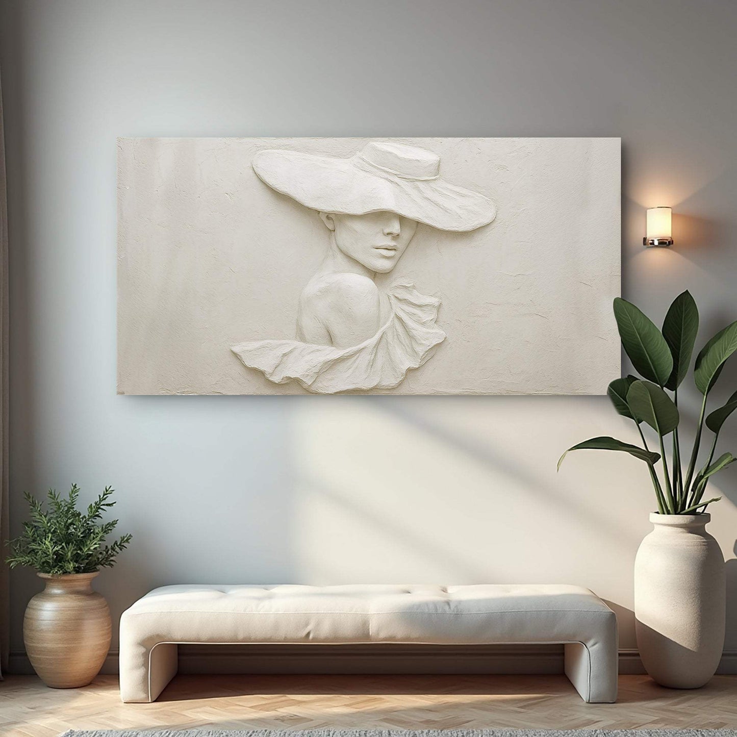 3D Minimalist Female Portrait Wall Art - Tailored Canvases - Flyclothing LLC