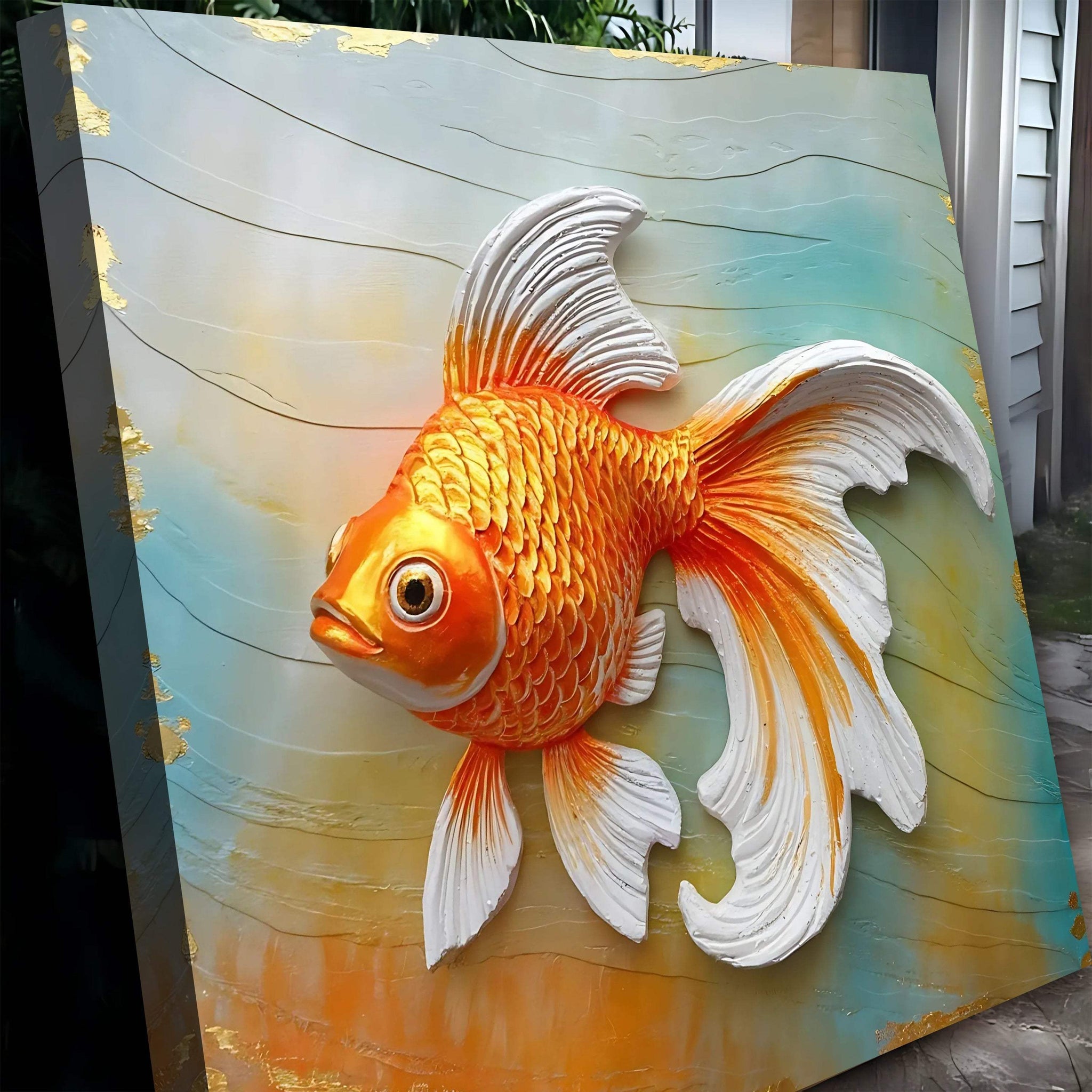 3D Goldfish Wall Art - Tailored Canvases - Flyclothing LLC