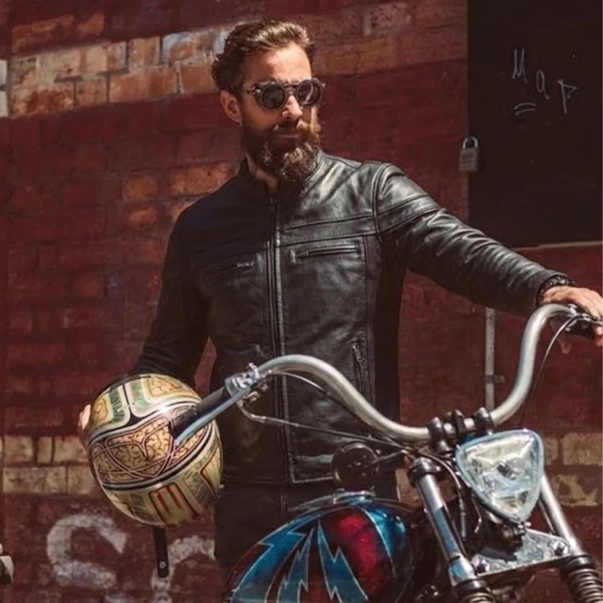 Thunder - Men's Ultra Leather Motorcycle Jacket - Unik Just for Bikers - Flyclothing LLC