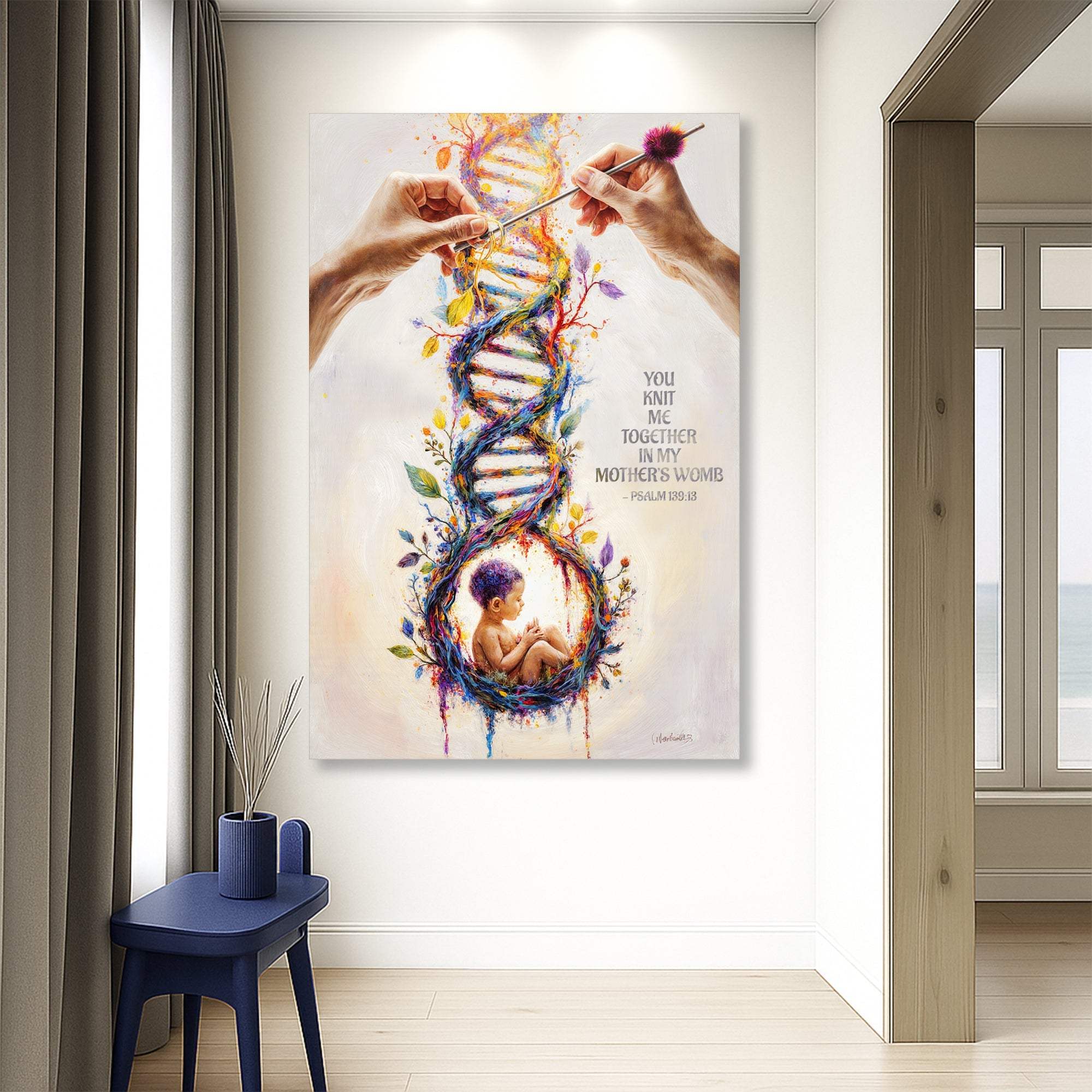 Psalm 139:13 - For You Knit Me In My Mother's Womb Faith Sign - Tailored Canvases - Flyclothing LLC