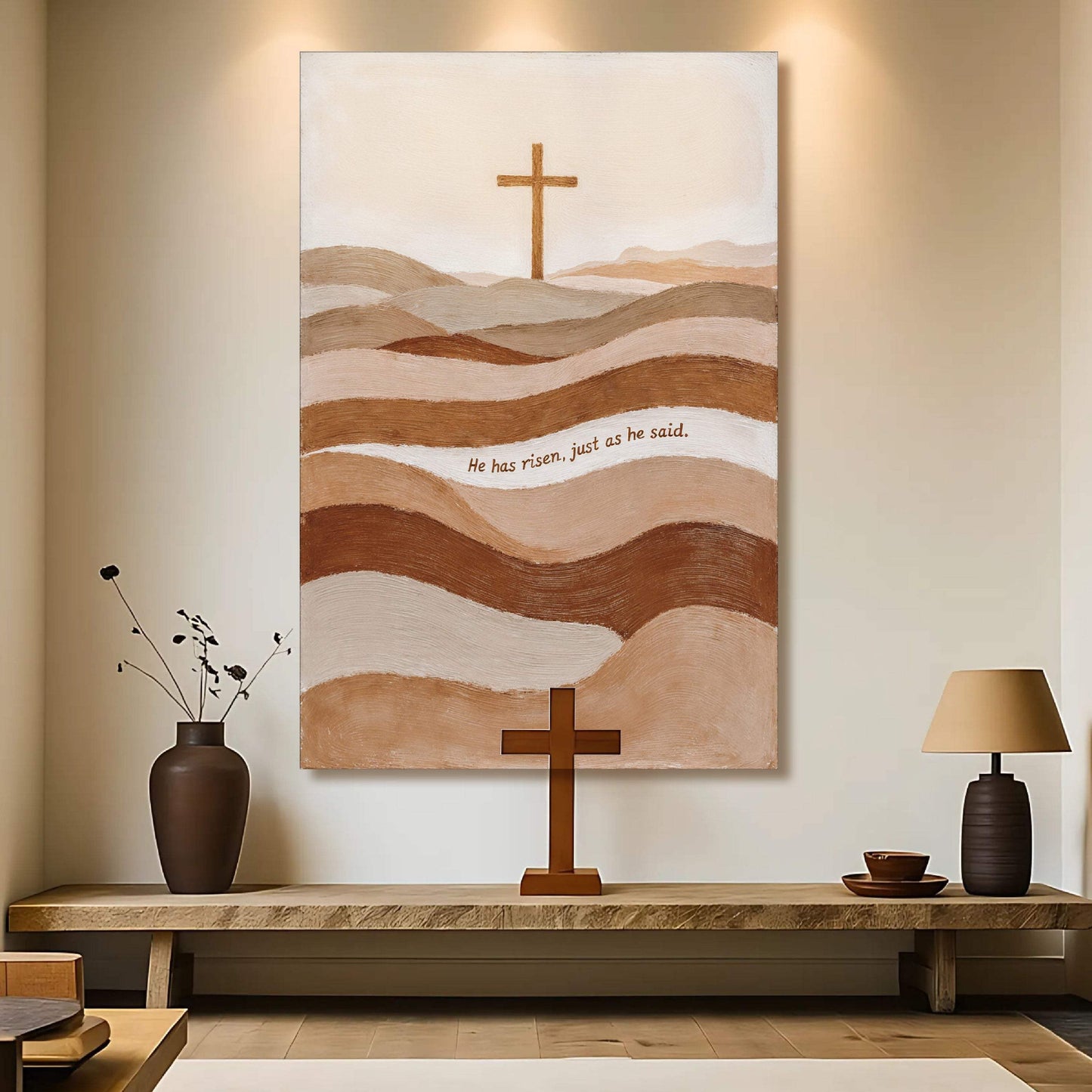 He Has Risen Just As He Said Faith Sign - Tailored Canvases - Flyclothing LLC