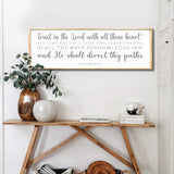 Proverbs 3:5-6 Faith Wall Sign - Tailored Canvases - Flyclothing LLC