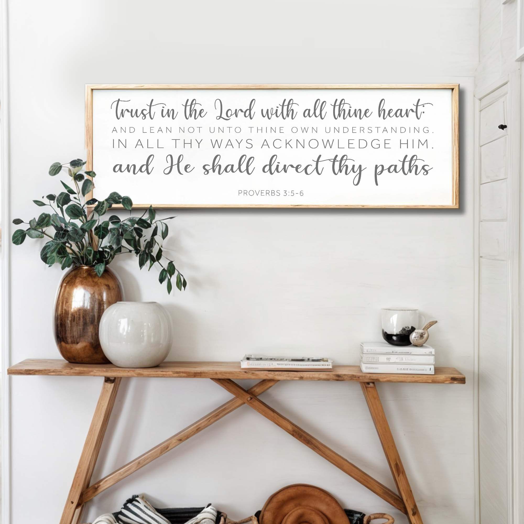 Proverbs 3:5-6 Faith Wall Sign - Tailored Canvases - Flyclothing LLC