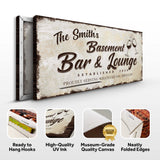Basement Bar And Lounge Sign II - Tailored Canvases - Flyclothing LLC