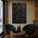 Contemporary Black and Gold Wall Art - Tailored Canvases - Flyclothing LLC