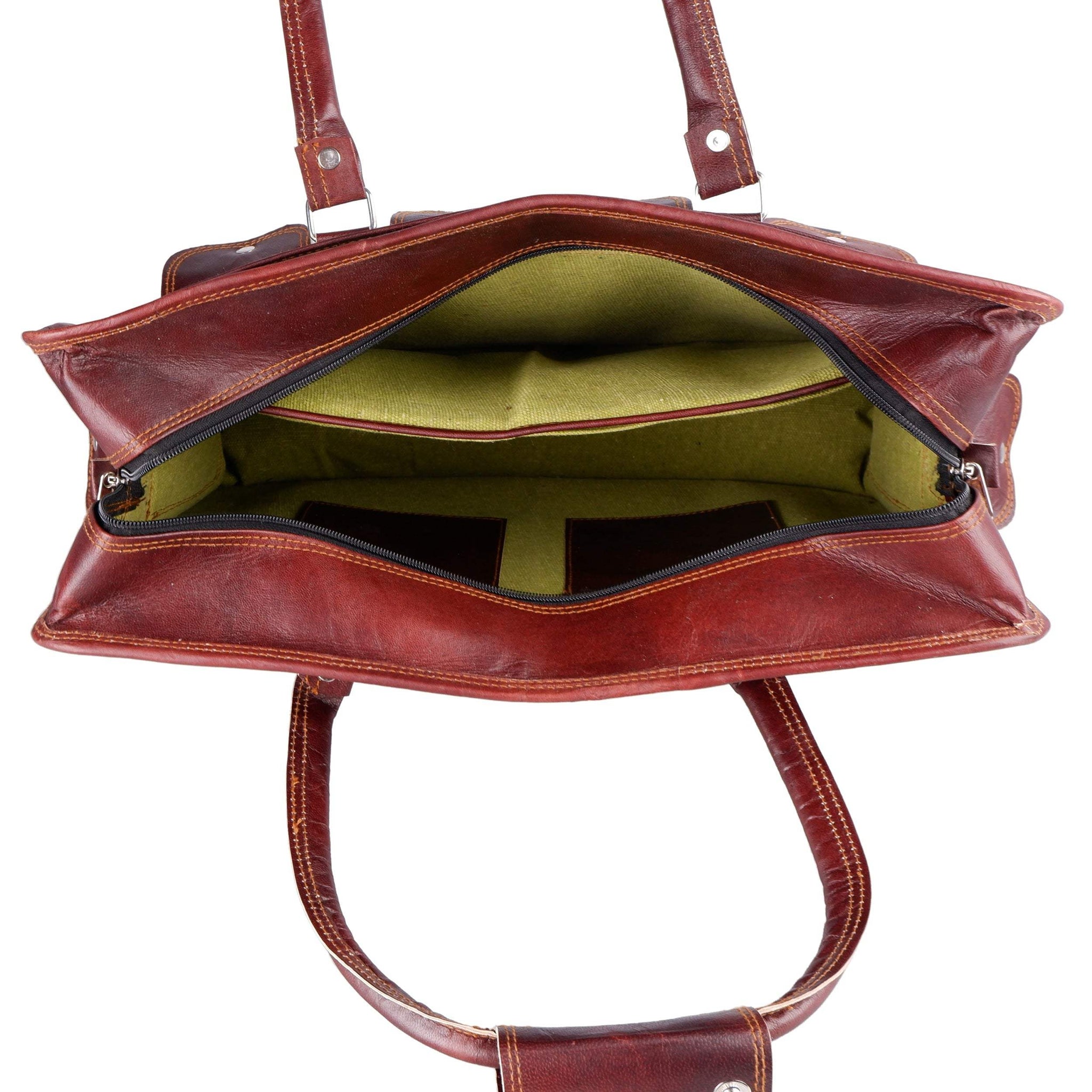 Morgan Leather Briefcase - Classy Leather Bags - Flyclothing LLC