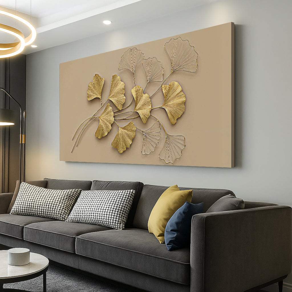 Golden Botanical Wall Art - Tailored Canvases - Flyclothing LLC