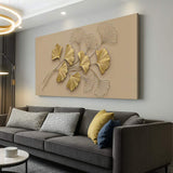 Golden Botanical Wall Art - Tailored Canvases - Flyclothing LLC