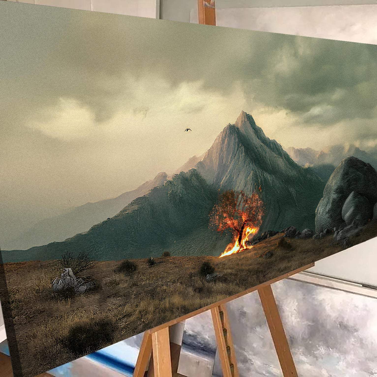 Burning Bush - Faith Wall Art IV - Tailored Canvases - Flyclothing LLC