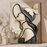 Woman's Delicate Lines Wall Art - Tailored Canvases - Flyclothing LLC