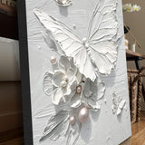 White Butterfly Wall Art - Tailored Canvases - Flyclothing LLC