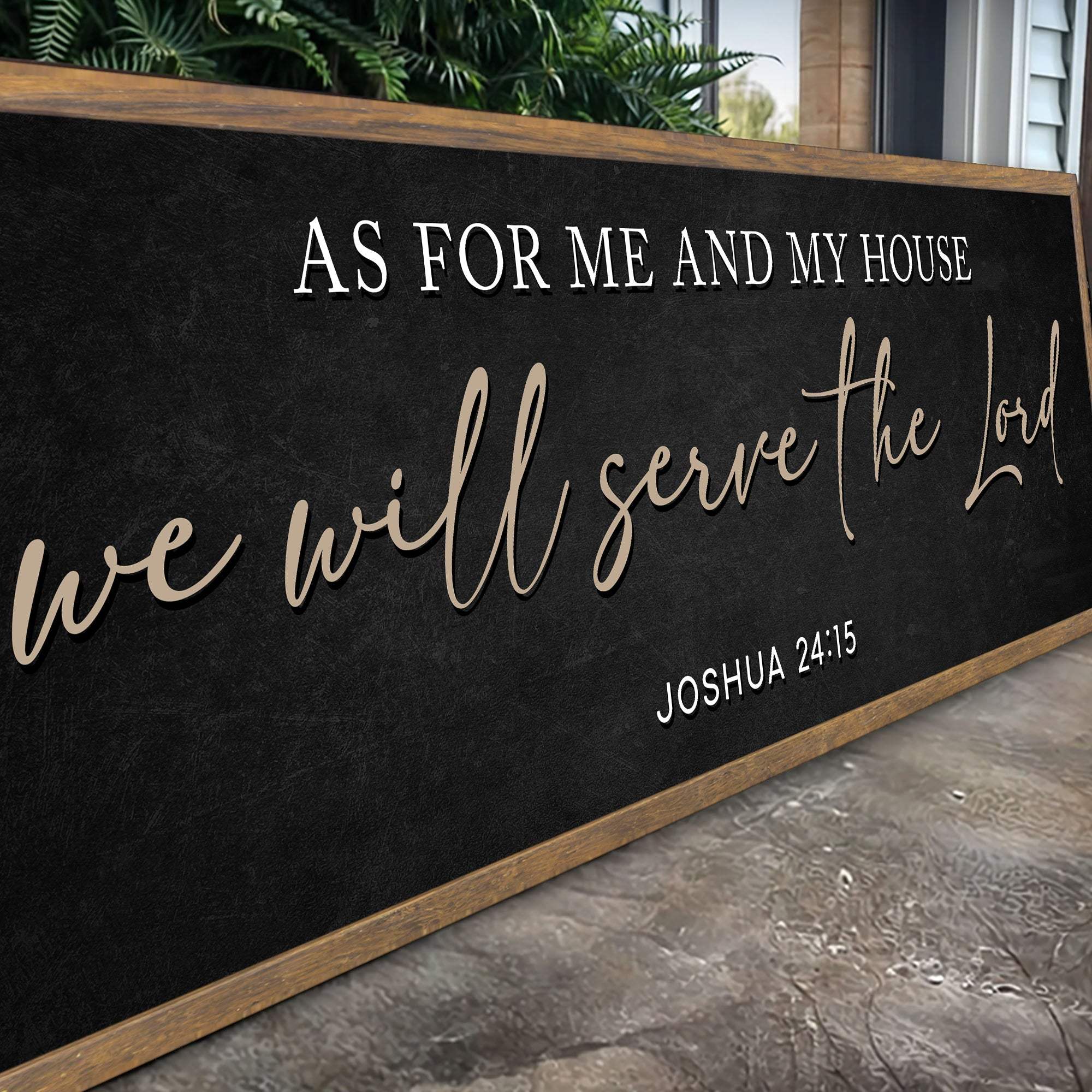 As For Me And My House We Will Serve The Lord Faith Sign III - Tailored Canvases - Flyclothing LLC