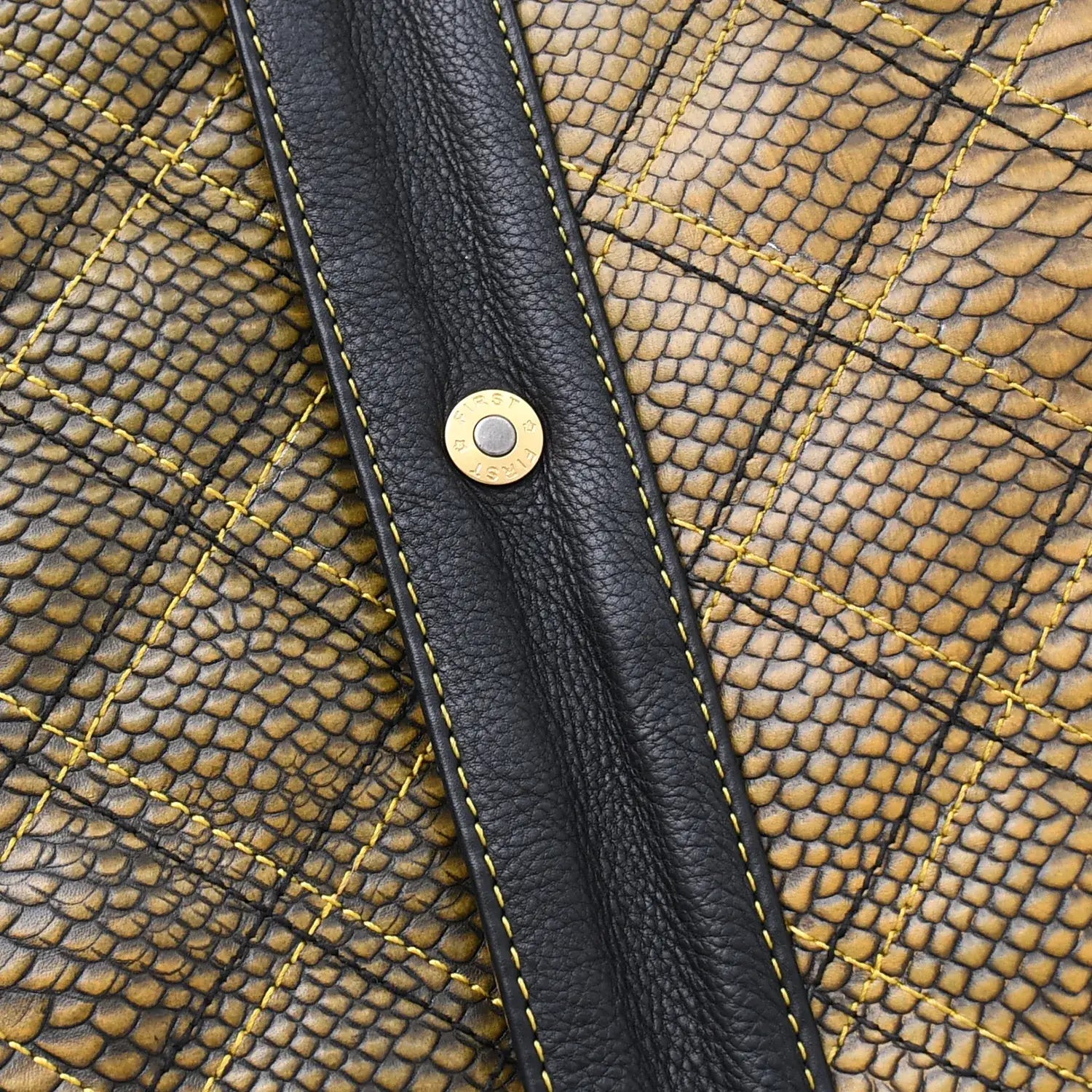 Kingsnake Men’s Motorcycle Leather Vest - First Manufacturing Company - Flyclothing LLC
