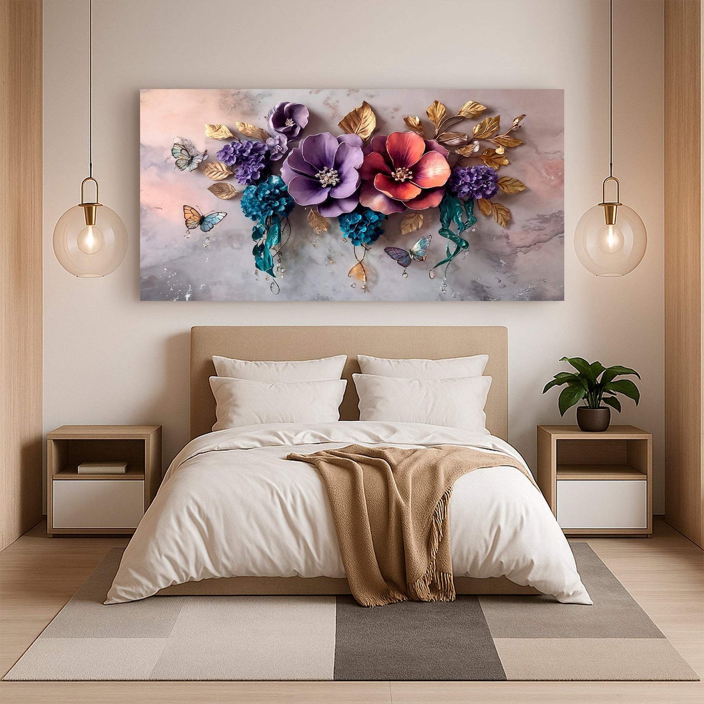 Floral Symphony Wall Art - Tailored Canvases - Flyclothing LLC