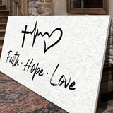 Faith, Hope, Love Faith Wall Art II - Tailored Canvases - Flyclothing LLC