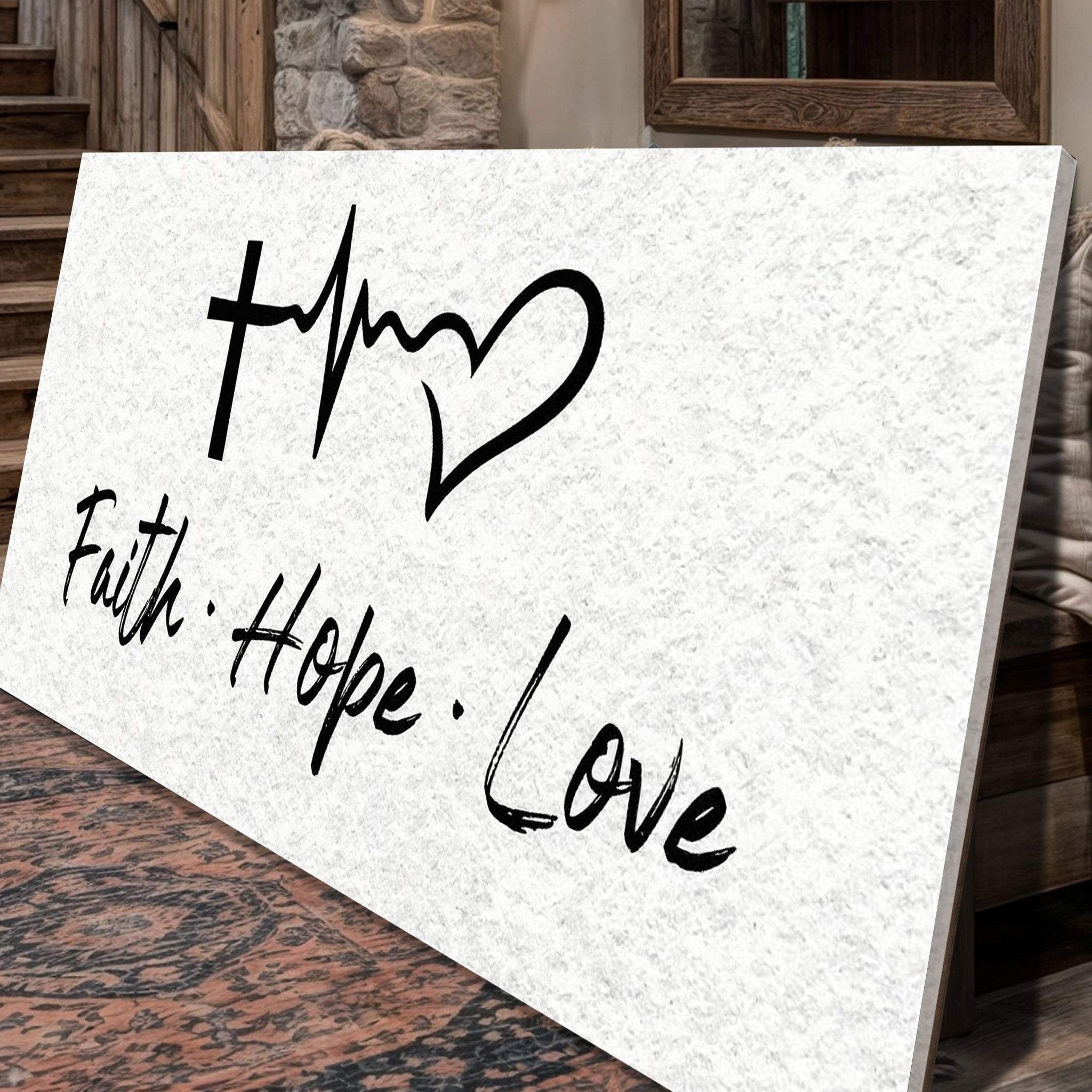 Faith, Hope, Love Faith Wall Art II - Tailored Canvases - Flyclothing LLC