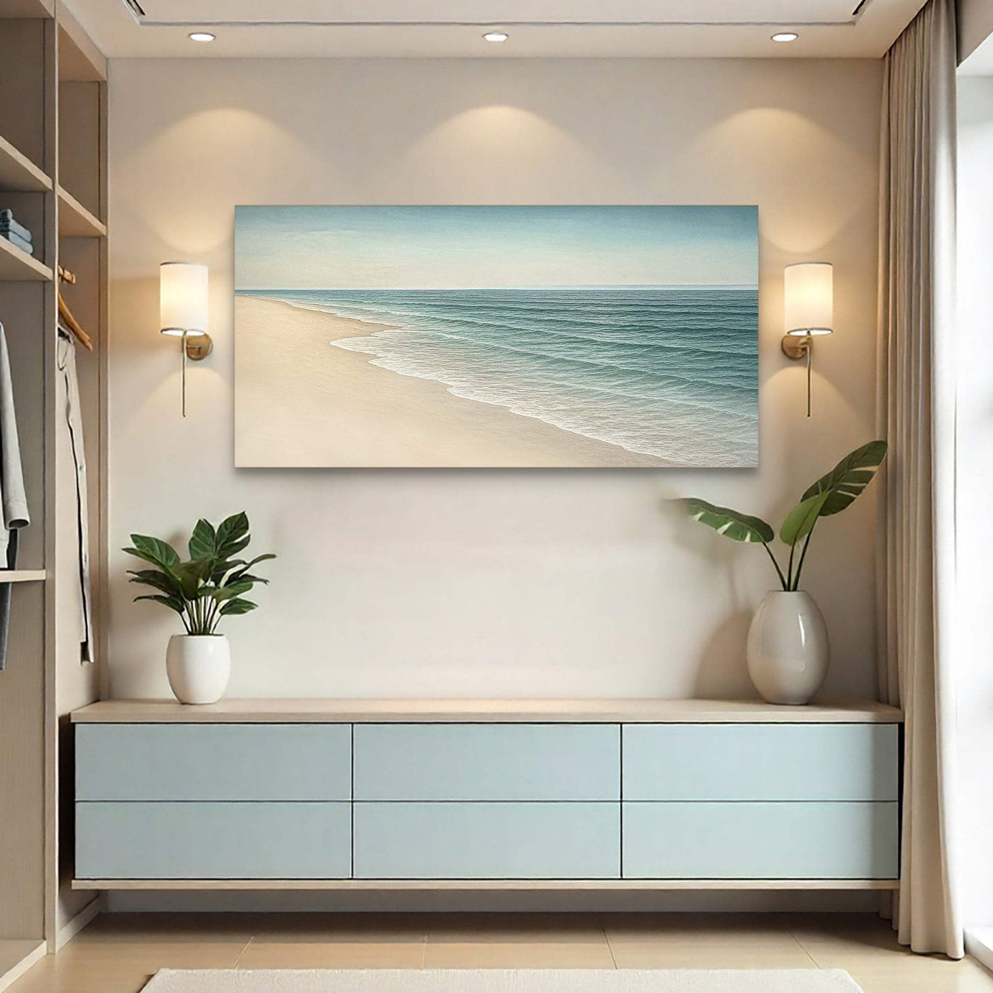 Beach Shoreline Coastal Wall Art II - Tailored Canvases - Flyclothing LLC