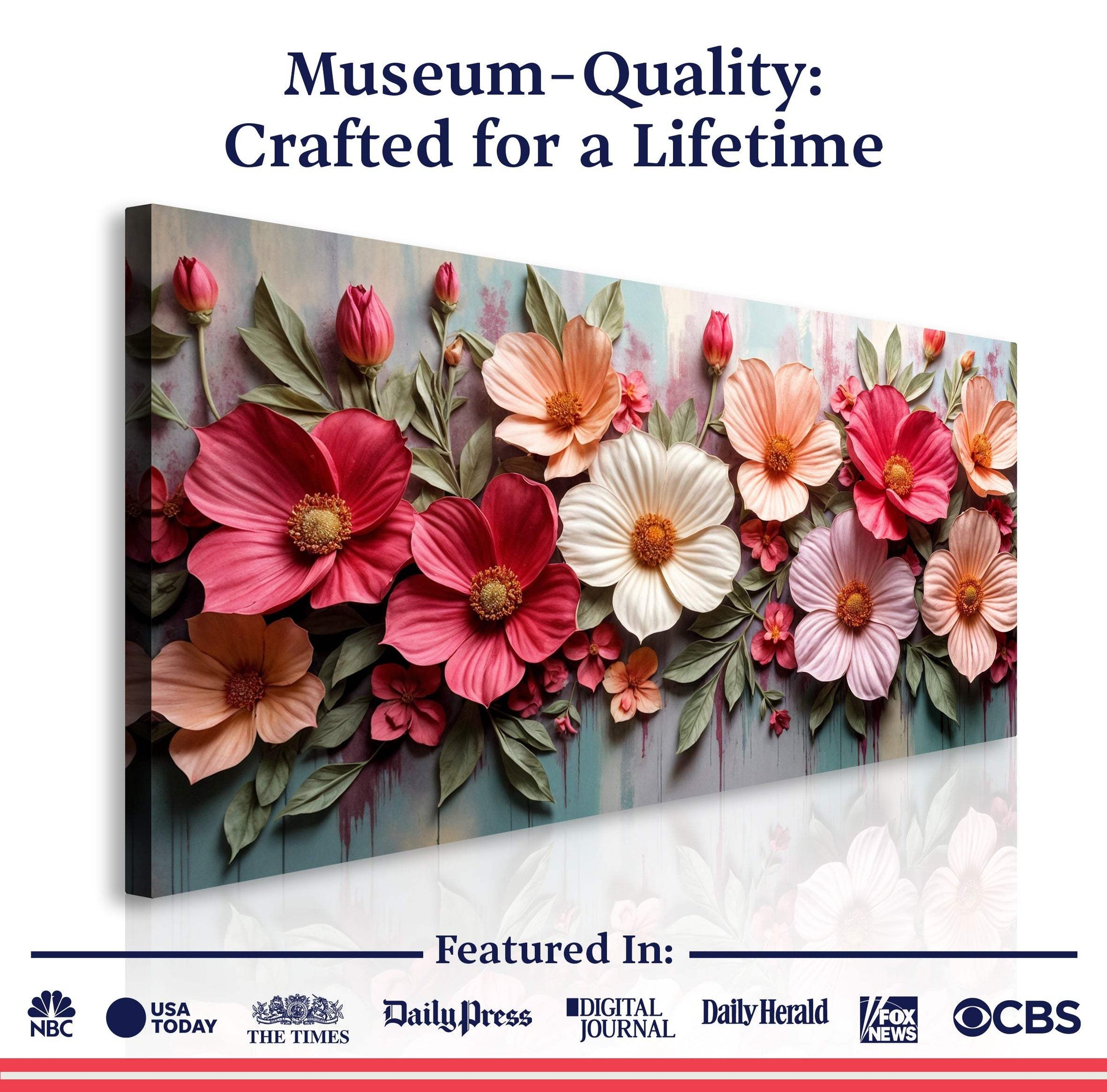 Colorful Floral Realistic Wall Art II - Tailored Canvases - Flyclothing LLC
