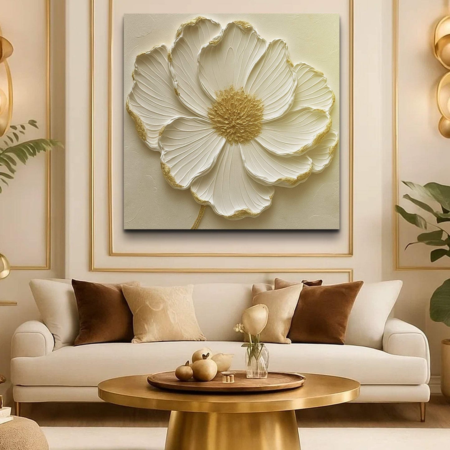 Modern Abstract Flower Wall Art - Tailored Canvases - Flyclothing LLC