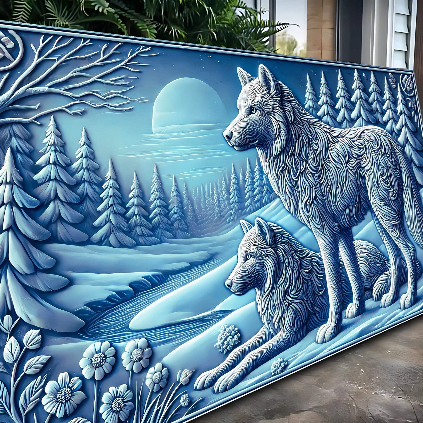 3D Wolves Wall Art VI - Tailored Canvases - Flyclothing LLC