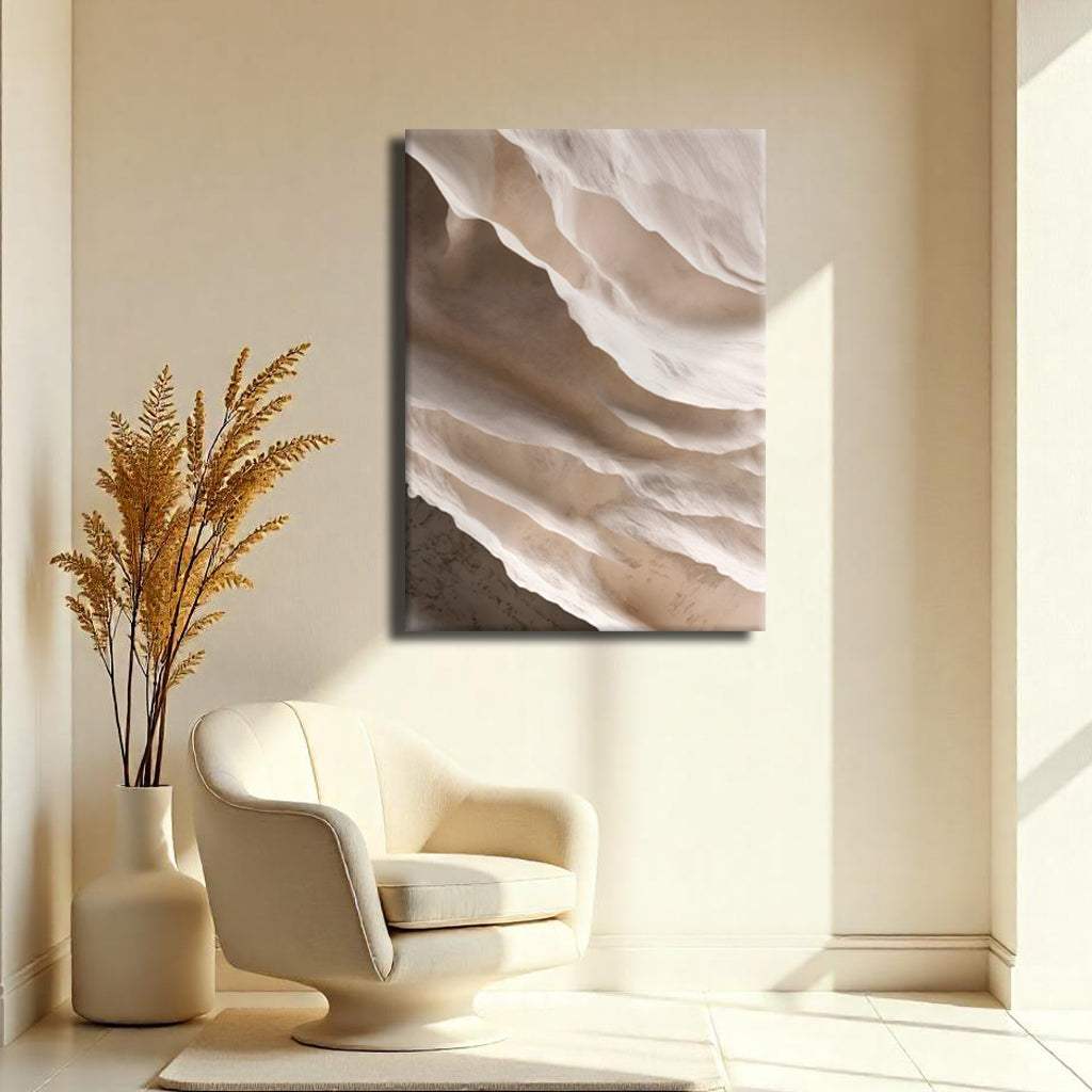 Light Neutral Impasto Wall Art - Tailored Canvases - Flyclothing LLC
