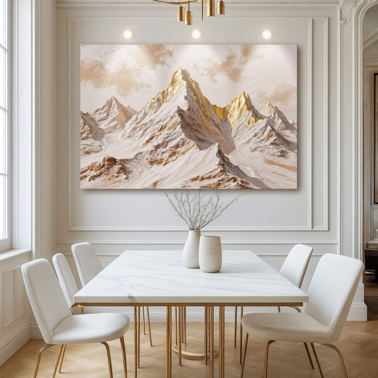 Golden Peaks Wall Art - Tailored Canvases - Flyclothing LLC