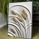 3D Minimalist Wheat Wall Art - Tailored Canvases - Flyclothing LLC
