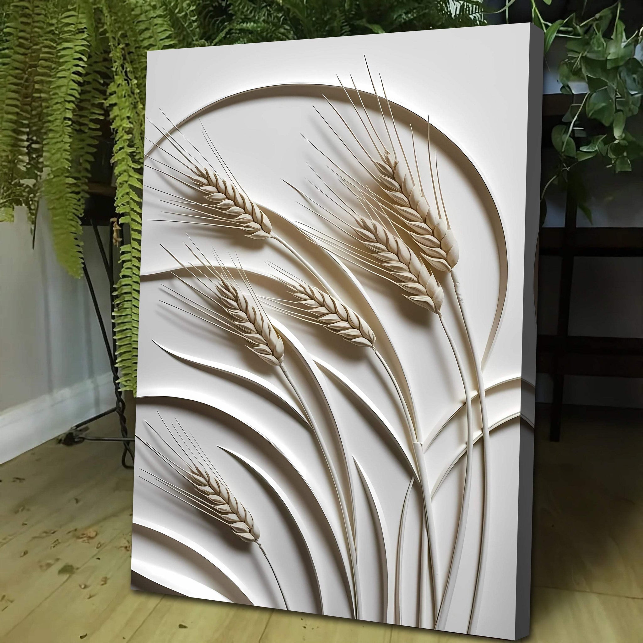 3D Minimalist Wheat Wall Art - Tailored Canvases - Flyclothing LLC