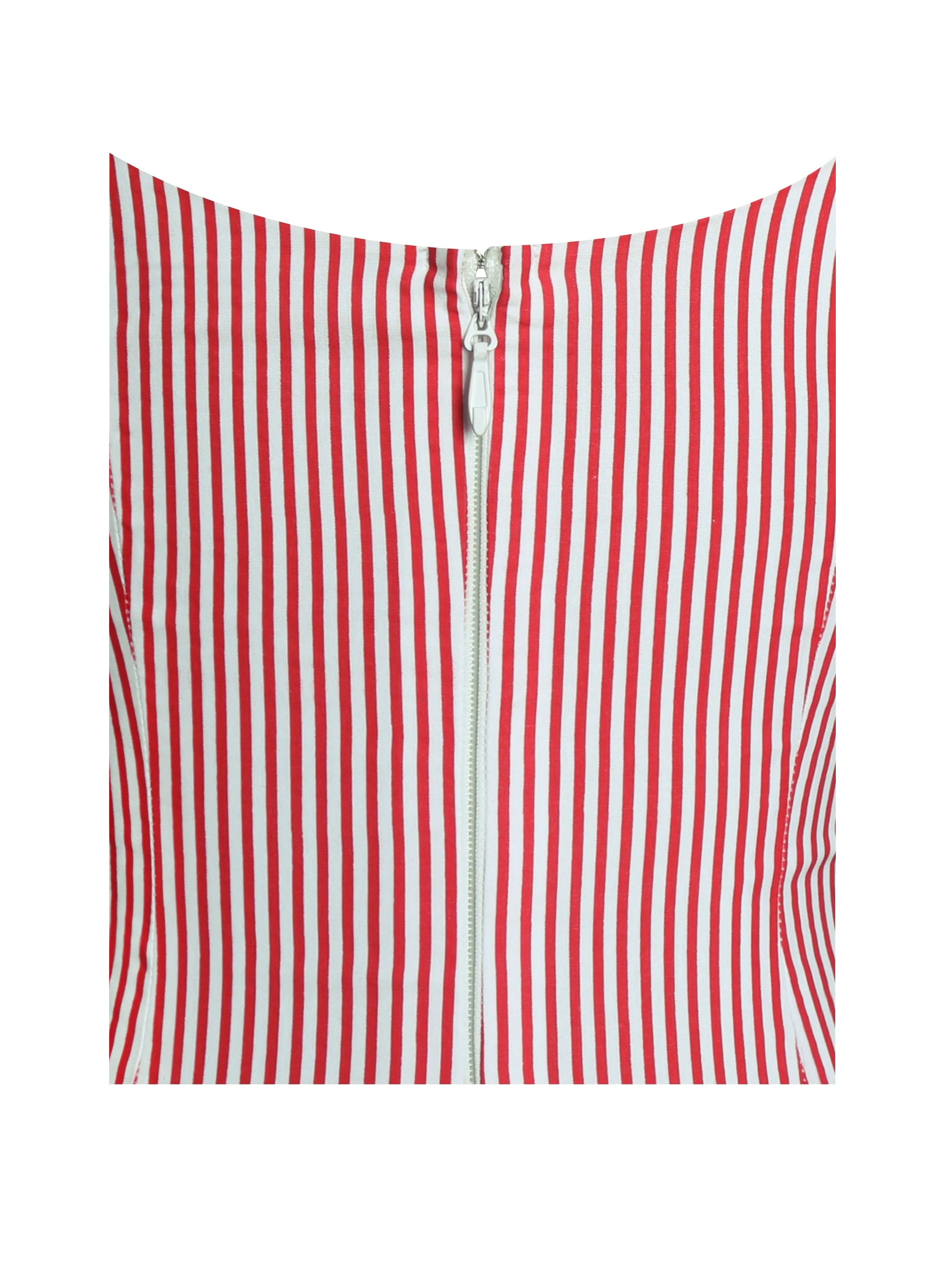 Oceana Red Candy Stripe Drop Waist Midi Dress - Miss Circle - Flyclothing LLC