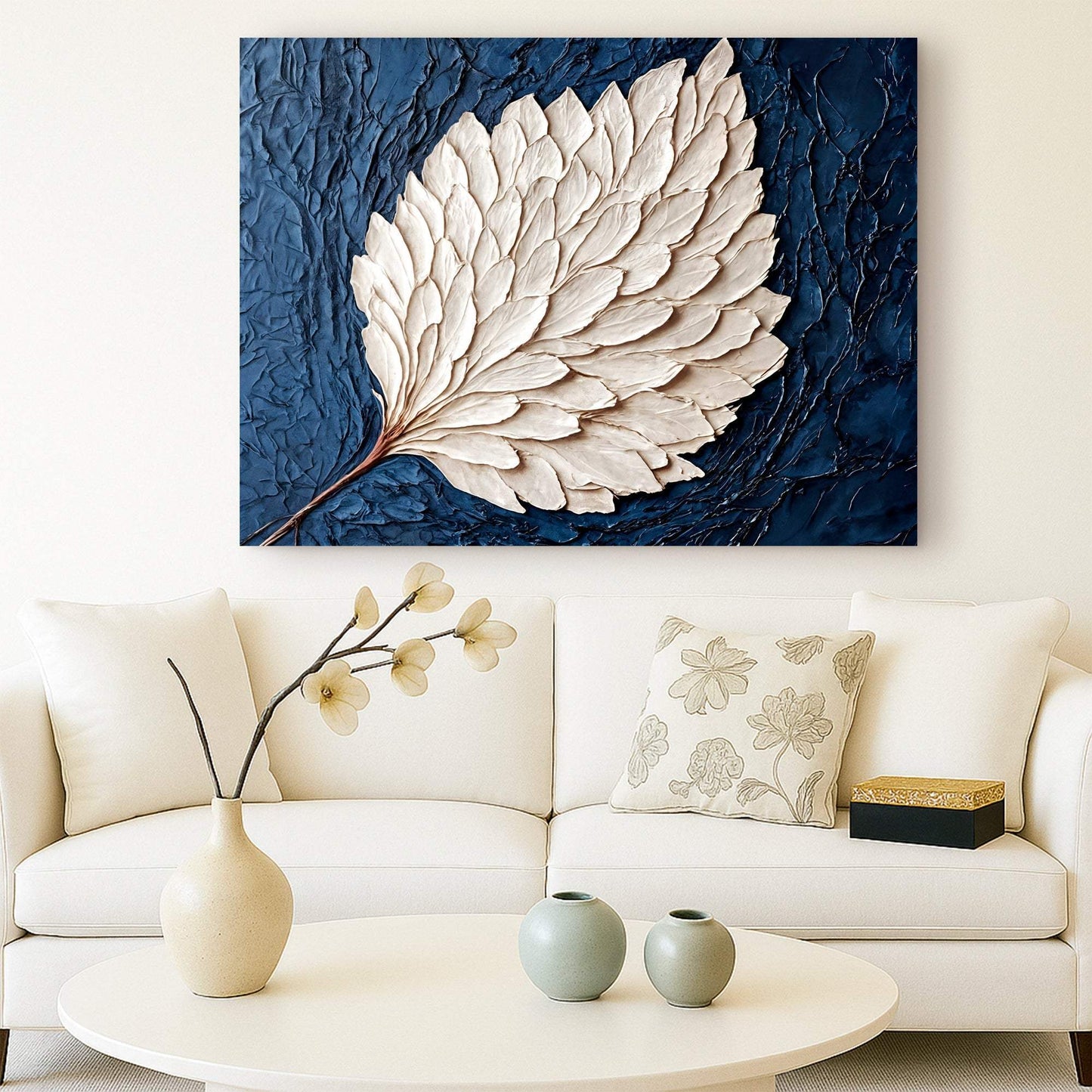 Ivory Bloom Wall Art - Tailored Canvases - Flyclothing LLC