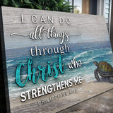 I Can Do All Things Through Christ Faith Sign IV - Tailored Canvases - Flyclothing LLC