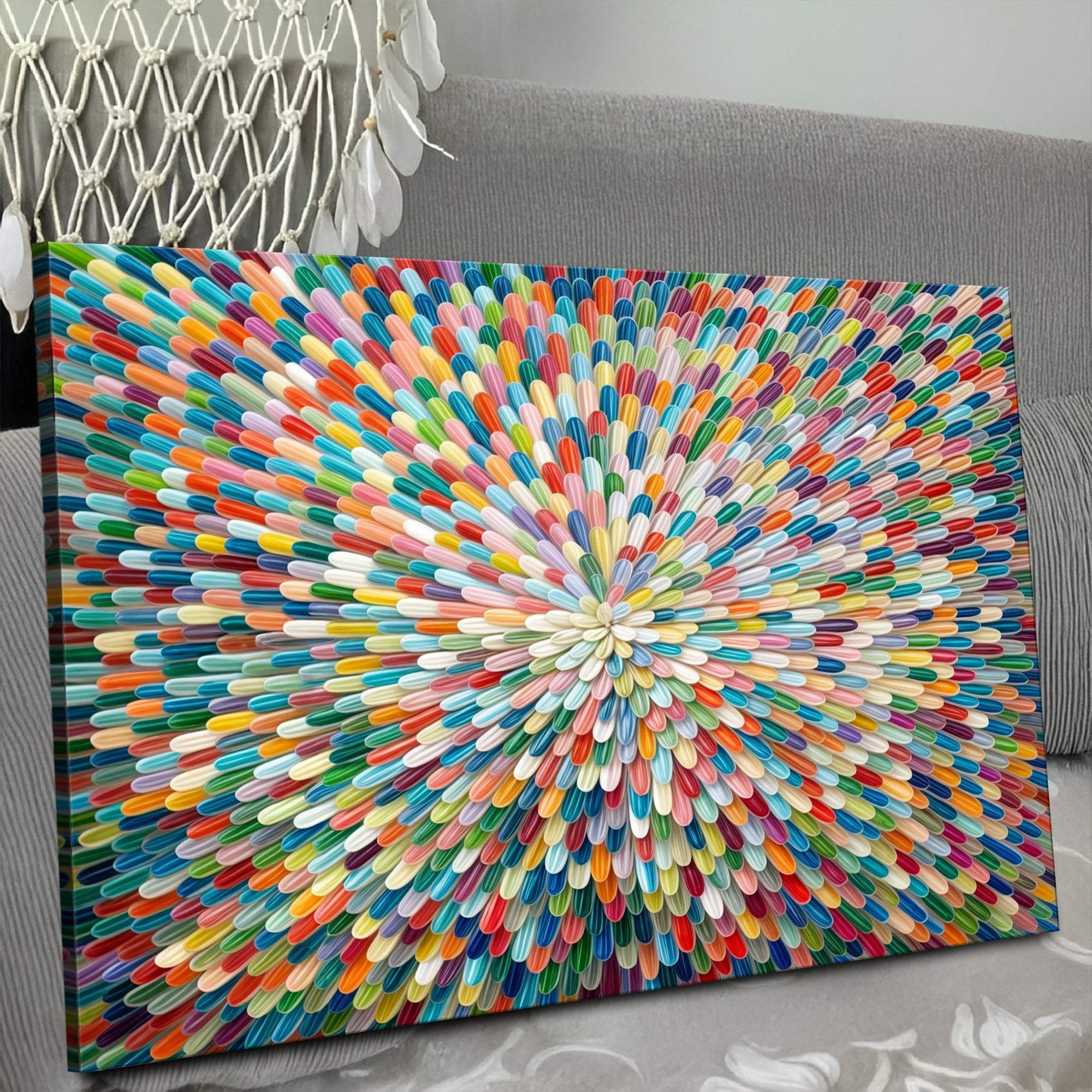 Radiant Bloom Abstract Wall Art - Tailored Canvases - Flyclothing LLC