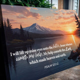 Psalm 121:1-2 - A Song Of Ascents Faith Wall Sign - Tailored Canvases - Flyclothing LLC