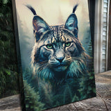 Lynx Double Exposure Wall Art - Tailored Canvases - Flyclothing LLC