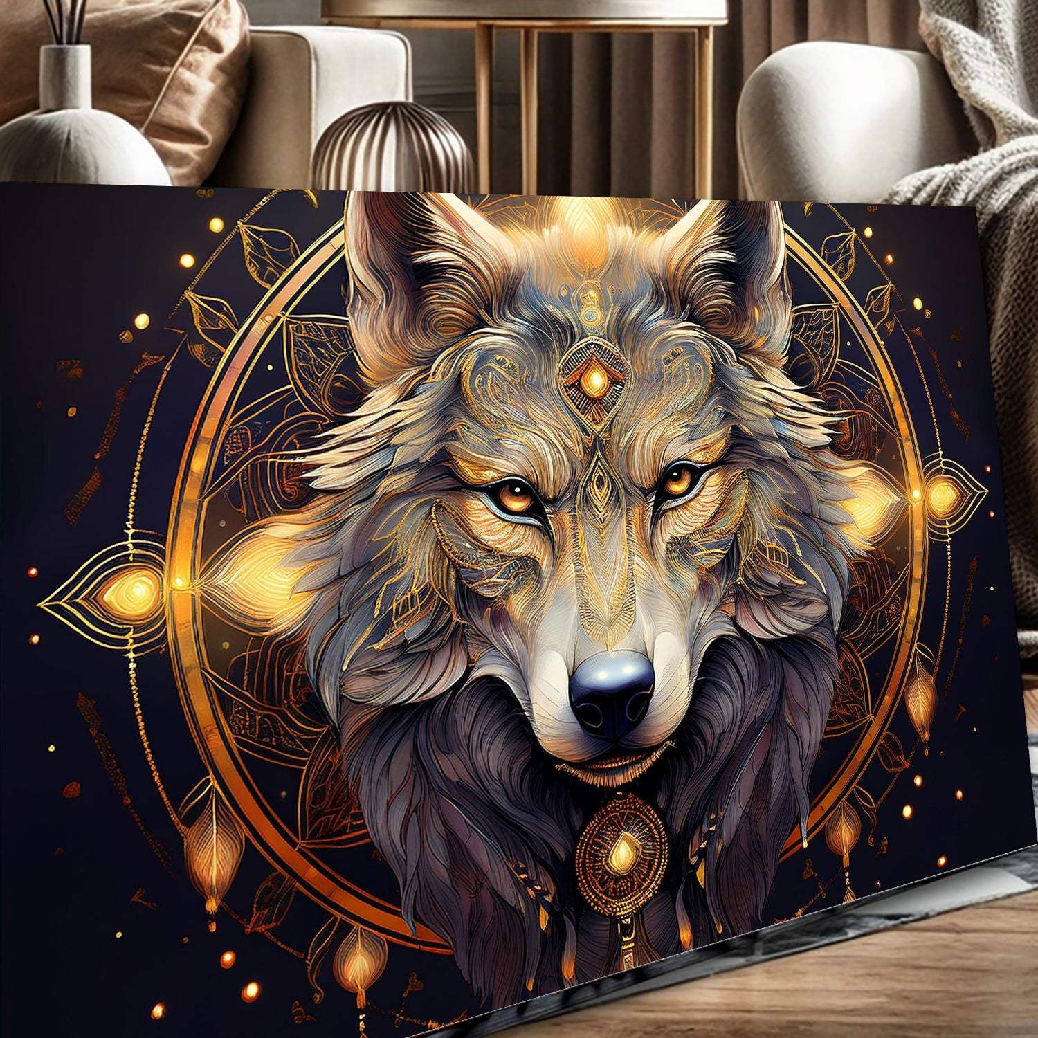 Wolf Head Wall Art - Tailored Canvases - Flyclothing LLC