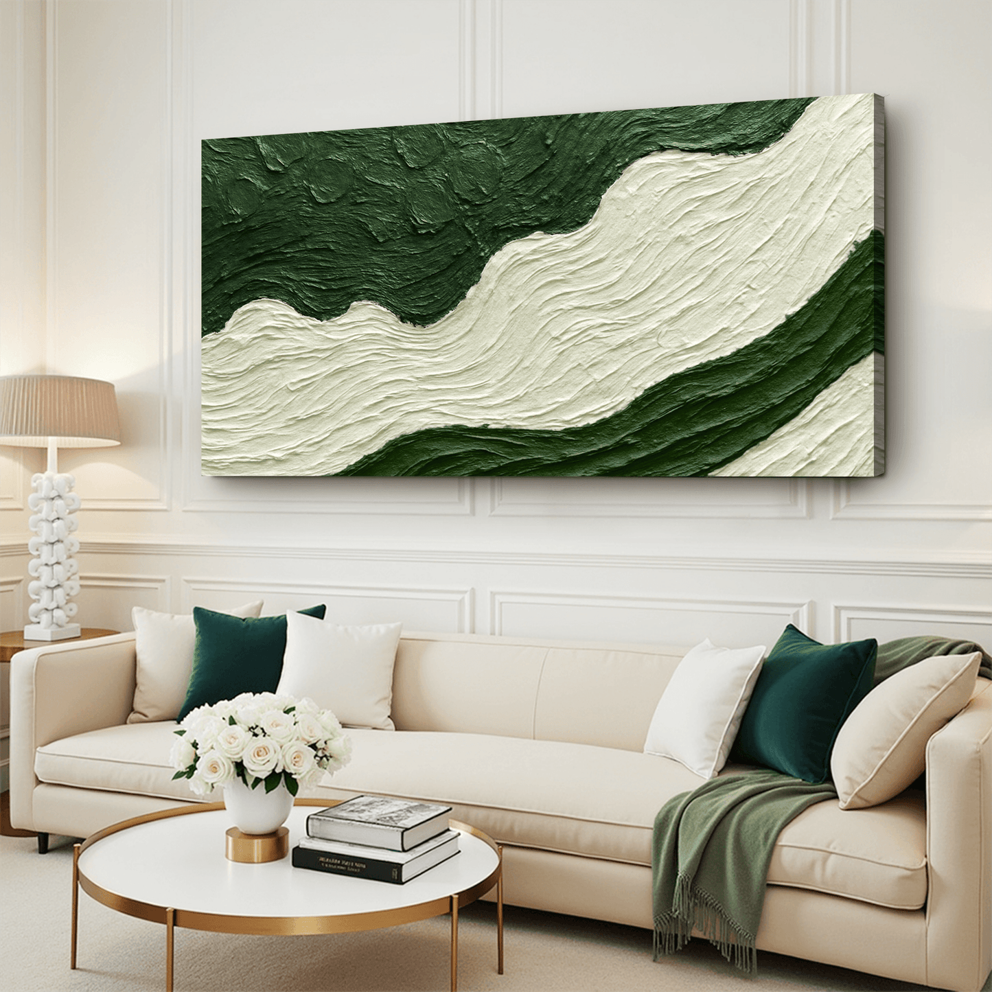 Green Rivers Abstract Wall Art VII - Tailored Canvases - Flyclothing LLC