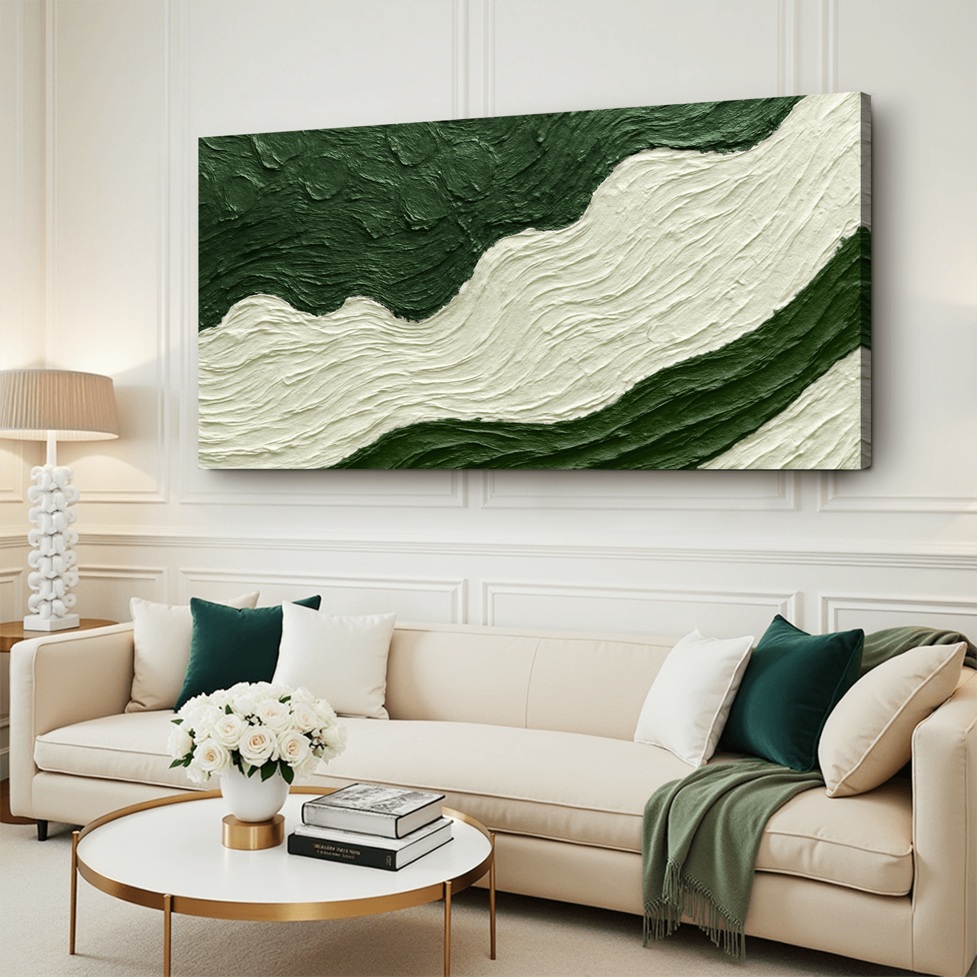 Green Rivers Abstract Wall Art VII - Tailored Canvases - Flyclothing LLC