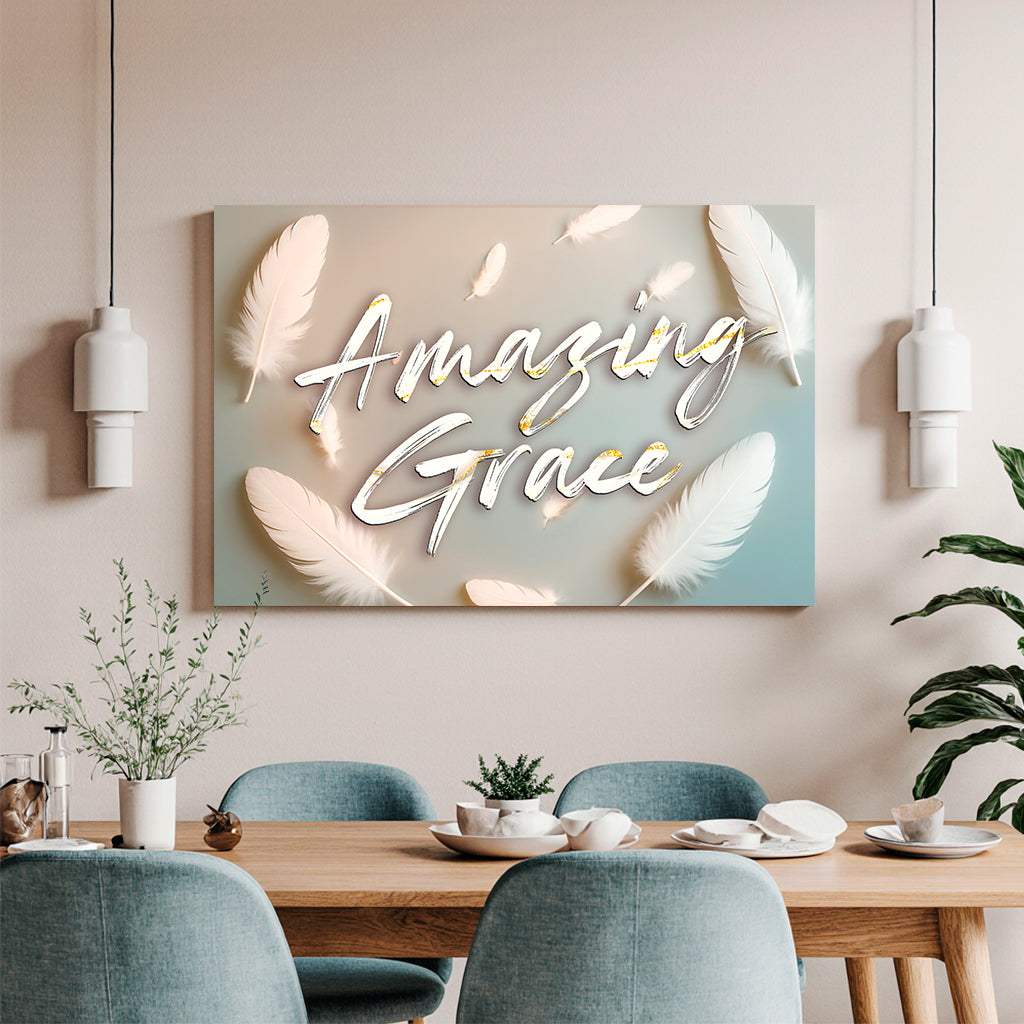 Amazing Grace Faith Wall Sign - Tailored Canvases - Flyclothing LLC