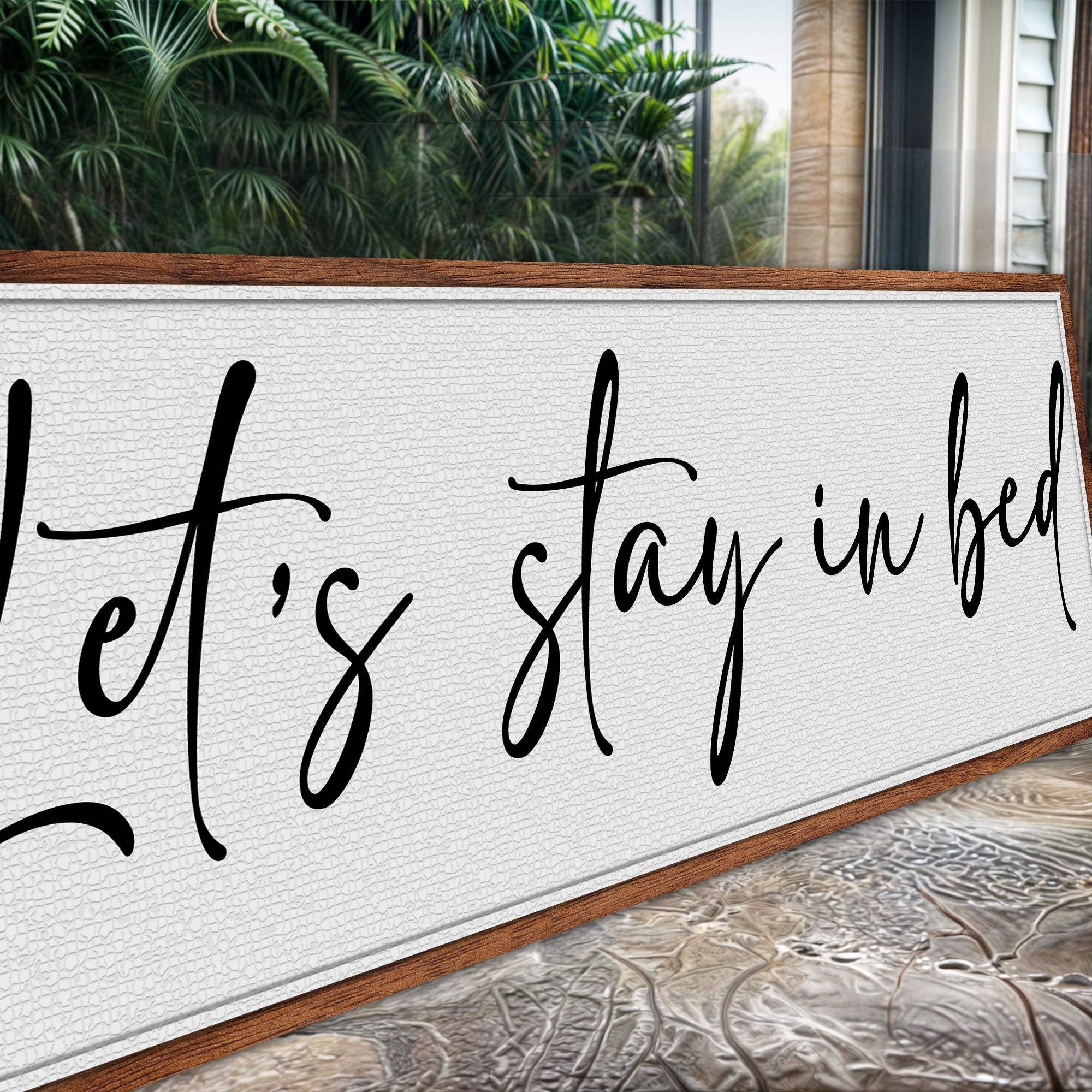 Let's Stay in Bed Bedroom Sign II - Tailored Canvases - Flyclothing LLC