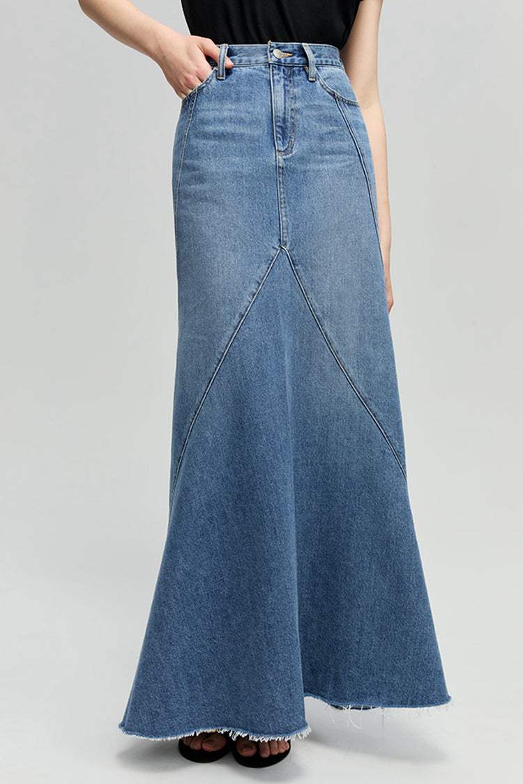 Ocean Wave Denim Skirt HJ821 - Hey Joanie - Flyclothing LLC